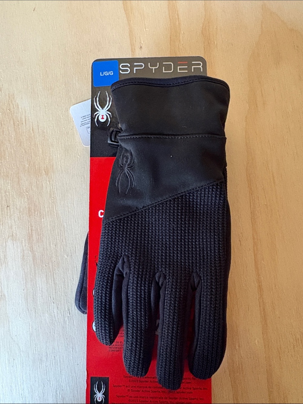 Spyder Men’s Black Knit-Tech Gloves